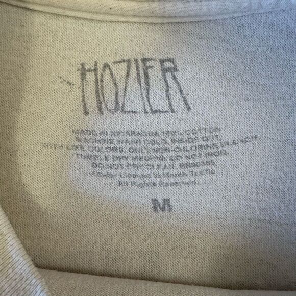 Hozier Unreal Unearth 2024 White Tour Shirt Size Medium Indie Rock Poetic Merch - Picture 3 of 7